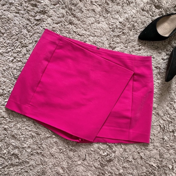 Express Faux Wrap Skort - Magenta - Picture 1 of 6